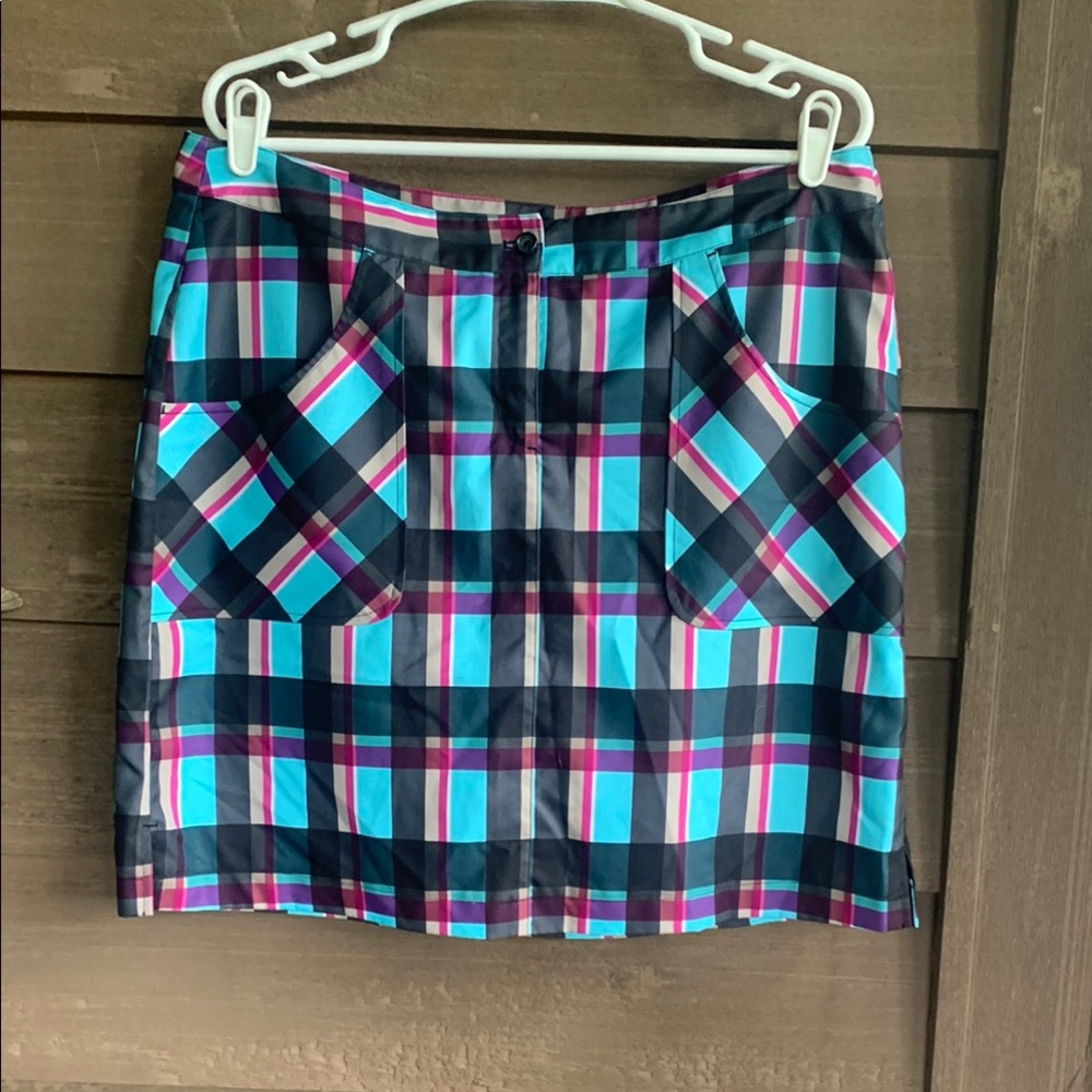 Plaid Women's Skort in Blue and Pink, Callaway
